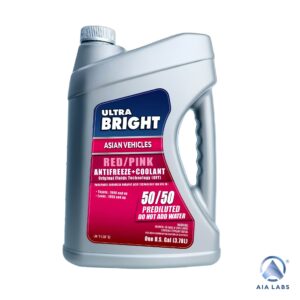 Ultra Bright Asian Vehicles RedPink Antifreeze + Coolant 5050 Prediluted (1 Gallon)